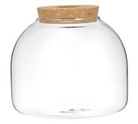 Toyvian Recipiente de de con Tapa de Madera para Micro Paisaje Contenedor Hidropónico para y Decoración Interior Jarrón de Diseño Transparente para Miniatura