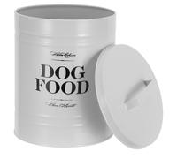 Toyvian Recipiente Hermético para Comida de Perro 54oz, Hierro Blanco | Almacenamiento Sellado para Snacks y Pienso, Acceso Fácil, Encimera, Hogares de Dueños de Mascotas
