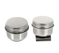 Toyvian Recipiente para Limpiar Pinceles de Acero Inoxidable y Plástico Tapa 2 Piezas Diseño Cilíndrico Orificio Único Apto para Solventes y Pintura Adecuado para Reutilizable