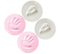 Toyvian Recuerdo 4 Piezas de Pasta para Bebés de Huellas de Manos y Pies Conserva la Forma de Manos y Pies, Obsequio para Recién Nacidos