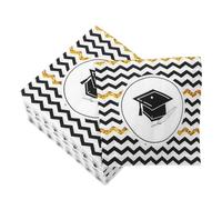 Toyvian Recuerdos de Graduación Servilletas de Felicitación para Fiesta de Graduación, 100 Piezas de Papel Absorbente Diseño de Gorro de Doctorado