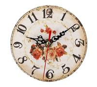 Toyvian Reloj de Sobremesa Silencioso Vintage de Madera Adornos Decorativos para Salón y Hogar Clásico y Elegante para Decoración de Mesa