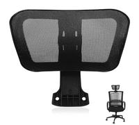 Toyvian Reposacabezas Verano Ajustable Cabeza Oficina de Silla para Gaming y Soporte Malla Transpirable y Funda de Tela Negra en Uso