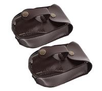 Toyvian Riñoneras Deportivas Multifunción Bolsillo de Acero Inoxidable, 2 Piezas, Diseño Negro y Marrón, para Correr, Senderismo y Actividades al Aire Libre