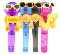 Toyvian Robot Piruleta, 4 Piezas Dinosaurio Robot Piruleta Expositor Soporte de Juguete para Fiesta Caja Chupete El Plastico Niño Portátil para Fiestas Y CumpleañOs