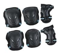 Toyvian Rodilleras y Codera Protección de Manos, Conjunto de Protección para Rodillas, Codos y Manos de Pp, Talla L, Negro, para Ciclismo y Monopatín