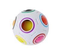 Toyvian Rompecabezas 3D Bola Arcoíris Cubo de Bola Educativo de Plástico Abs para Estimulación Mental Liberar Estrés y Diversión Infantil Casa Escuela o Viaje