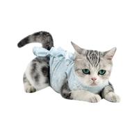 Toyvian Ropa para Gatos Azul de Algodón para Recuperación Postoperatoria Función Antielamidos, Traje Cómodo para Gatitos y Gatos Después de Cirugía