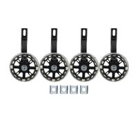 Toyvian Ruedas Auxiliares Luminosas para Bicicletas Infantiles de 14 Pulgadas, Ajustables y Resistentes al Desgaste, 2 Pares en Color Negro para Principiantes