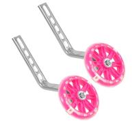 Toyvian Ruedas de Entrenamiento para Bicicleta Infantil Rosa, Estabilizadores Antideslizantes Silenciosos, Accesorios Resistentes al Desgaste para Principiantes en Ciclismo