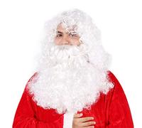 Toyvian Santa Claus Barba Blanca Cosplay Santa Prop Peluca rizada Barba para actuación navideña 1 Pieza