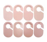 Toyvian Separadores de Armario para Ropa de Ñiño 1-24 Meses 8 Tarjetas Divisorias Unisex de Papel Rosa para Organizar Armario Infantil Etiquetas Clasificadoras para Guardería y Ropa de