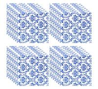 Toyvian Servilletas de Papel Decorativas para Fiestas Estampado Azul y Blanco de Porcelana 80 Hojas Servilletas de Mesa para Hotel y Banquete Ideales para Eventos y Celebraciones