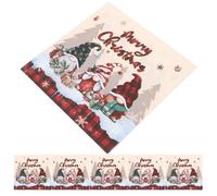 Toyvian Servilletas de Papel Desechables para Navidad Estampado de Duendes Navideños 20 Unidades Servilletas Decorativas para Fiestas Infantiles y Cena Navideña