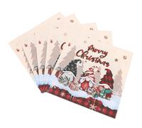 Toyvian Servilletas Desechables para Navidad Diseño de Duende y Estampado a Cuadros 20 Piezas Servilletas Decorativas para Fiestas Infantiles y Cenas Navideñas Papel Absorbente para