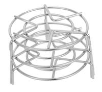 Toyvian Set de 3 Rejillas de Cocción y Vaporera de Acero Inoxidable Soporte Estable y Patas de Diferentes Alturas para Eléctricas, Accesorios de Cocina Versátiles para