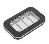 Toyvian Set de 4 Paletas Magnéticas Vacías para Sombras y Colorete Tamaño S Color Negro Mate Caja Compacta y Portátil para Maquillaje y Viaje Godets Vacíos para Cosméticos de Mujer