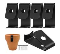 Toyvian Set de 5 ganchos metálicos para colgar macetas de terracota, accesorios con tornillos, diseño de montaje en pared para uso en jardinería y decoración de espacios exteriores
