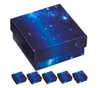 Toyvian Set de 6 Cajas Pequeñas para Joyas Tapa y Espuma Tamaño 9X9X3 CM Cajas para Collares Anillos y Pendientes Ideales para Embalaje de Regalos y Organización de Bisutería