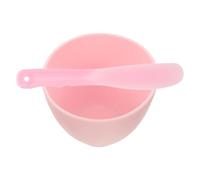 Toyvian Set de Bol de Silicona Rosa para Mezclar Mascarillas Faciales Kit con Varilla Grande para Cuidado Piel Recipiente Portátil para Esteticistas y Uso Casero Herramienta Versátil