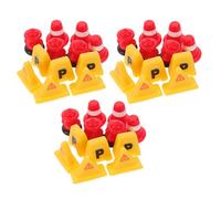 Toyvian Set de Mini Señales de Tráfico de Resina 40 Piezas para Escenas en Miniatura Conos y Barreras de Seguridad Vial para Dioramas y Materiales Educativos de Paisajismo en Mesa de