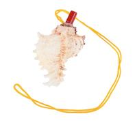 Toyvian Silbato de Caracol Natural para Tocar, Cordón y Adorno, Juguetes Musicales de Viaje 9-10 CM