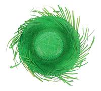 Toyvian Sombrero de Playa de Paja Hawaiano, Sombrero de Verano Decorativo, Verde, 1 Pieza, Transpirable y Ligero, para Adultos, Senderismo y Actividades al Aire Libre