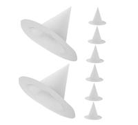 Toyvian Sombreros de Bruja en Papel 8 Piezas para Manualidades Infantiles Diseño Puntiagudo para Disfraces y Actividades Artísticas de Halloween
