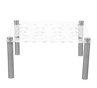 Toyvian Soporte Cuadrado de Acrílico para Moldes de Silicona de Bricolaje Múltiples Aperturas, Almacenamiento Versátil para Piezas de Ajedrez en Manualidades DIY