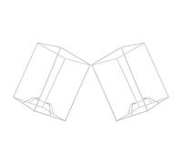 Toyvian Soporte de Pantalla de Lámpara de Hierro 2 Piezas Marco Rectangular Ajustable 12-20 CM Compatible Portalámparas E27 para Lámparas de Mesa y Colgantes Uso en Bricolaje y