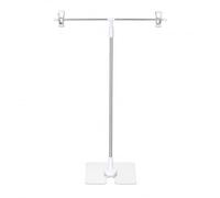 Toyvian Soporte Fondo Blanco de Fondo en Forma de T para Mesa Portátil y Ligero de Acero Inoxidable para Mesa Portátil y Ligera Adecuado para Fotografía de Joyas y Alimentos
