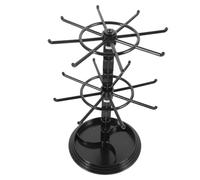Toyvian Soporte Giratorio para Collares y Llaveros Exhibidor de Joyería de Plástico Duradero Organizador de Accesorios de Escritorio para Aretes Pulseras y Cintas para Cabello Estante