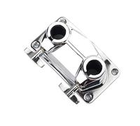 Toyvian Soporte Metálico de Doble Orificio para Caja de Batería, Abrazadera de Montaje Duradera para Accesorios de Percusión, Compatible Carillones y Chamanismo, Acabado Galvanizado