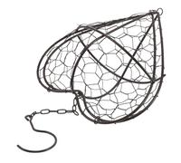 Toyvian Soporte Metálico en Forma de Corazón Caja Decorativa Portátil de Hierro para Material de Anidación de Colibríes y Pájaros para Balcón y Jardín