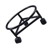 Toyvian Soporte Metálico Movilidad Fácil para Macetas con Ruedas Giratorias y Freno, Base Redonda de Acero al Carbono con Diseño Elegante y Resistente para Plantas en Exteriores