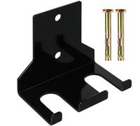 Toyvian Soporte para Barra de Pesas de Gimnasio con Doble Colgador Montaje Pared Almacenamiento Compacto para Barra Estándar y Accesorios Fitness para Casa y Gimnasio