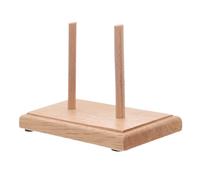 Toyvian Soporte para Carretes de Hilo de Madera Compacto de 9X5 CM Organizador de Cintas para Coser y Bordar Portabobinas Doble Cabeza de Pino Adecuado para Almacenamiento en Proyectos