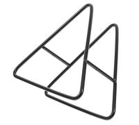 Toyvian Soporte para Tapete de Maceta y Portavasos Multifuncional de Hierro Negro, Estante Organizador para Cocina en Casa, Resistente y Ahorra Espacio