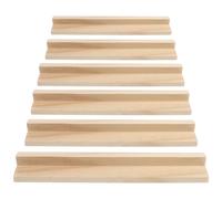 Toyvian Soportes de Madera para Dominó 6 Unidades, Base Multifunción para Juegos de Mesa y Manualidades, Expositor Portátil para Fichas y Tarjetas de Palabras, Bandejas Organizadoras