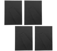 Toyvian Soportes de Respaldo Negros para Marcos de Fotos, 4 Piezas, Tablero de Densidad 12,7x17,8 Cm, Soporte de Mesa Ajustable para Exhibición en Hogar y Oficina