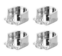 Toyvian Soportes para Barra de Armario 25 MM de Zinc Fundido en U 4 Piezas Accesorio Resistente para Baño Ventana y Cortina de Ducha Soporte Sólido Orificios para Tornillos Ajustables