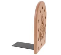 Toyvian Sujetalibros de Madera Maciza Estilo Rústico en Color Original, Figura Religiosa de Nuestra Señora, Decoración Católica para Estanterías y Oficina, Accesorio Decorativo para Hogar