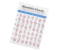 Toyvian Tabla de digitación de mandolina tabla de acordes para principiantes referencia de aprendizaje de acordes de mandolina tabla de práctica guía de entrenamiento de mandolina Papel
