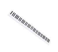 Toyvian Tabla De Práctica Para Teclado De Piano Portátil De 88 Teclas Papel Resistente Al Agua, Hoja Guía De Simulación De Dedos Para Principiantes, Ayuda Visual y Didáctica Blanco
