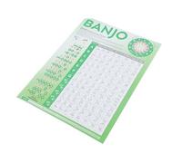 Toyvian Tabla Digitación Banjo Portátil Póster Acorde Práctico Para Principiantes Diseño Visual y Fácil De Leer Herramienta Útil Para Aprendizaje y Práctica Autónoma