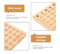 Toyvian Tablero de Bingo de Madera Maciza 75 Piezas para Juegos de Mesa Matemáticos Montessori Organizador Portátil para Fiestas y Aprendizaje Temprano de Conteo y Números