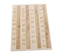 Toyvian Tablero De Braille De Madera Táctil para Niño Niña y Adultos Herramienta para Aprendizaje De Letras y Braille para Enseñanza De Personas Ciegas