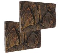 Toyvian Tablero de Fondo Decorativo para Terrario de Reptiles, Efecto 3D, Material PU Resistente, Tamaño Compacto, 2 Piezas, Adecuado para Peceras de Tortugas y Accesorios de Acuario