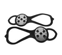 Toyvian Tacos Antideslizantes para Nieve y Hielo, Crampones de 5 Dientes Integrados, Talla 36-45, Color Negro, Pinzas para Botas y Zapatos para Senderismo, Caminata y Actividades