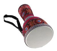 Toyvian Tambor Africano De Mano Djembé De 8.5 Pulgadas Para Niños, Pvc Ligero Sin Melodía, Parche Rojo De Piel De Oveja, Instrumento Musical Para Educación Temprana y Percusión